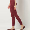 Women Lycra Ankle Fit Leggings Maroon