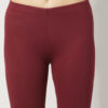 Women Lycra Ankle Fit Leggings Maroon