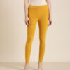 Women Lycra Ankle Leggings Mustard color