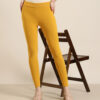 Women Lycra Ankle Leggings Mustard color