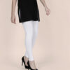 Women Lycra Ankle Length Leggings White color