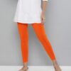 Women Lycra leggings Ankle length Orange 01