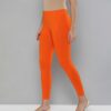 Women Lycra leggings Ankle length Orange 01