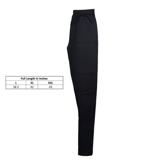 Women Cotton Chudithar Leggings Full Length Black